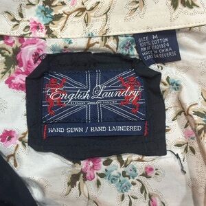 English Laundry Black and White Floral Shirt